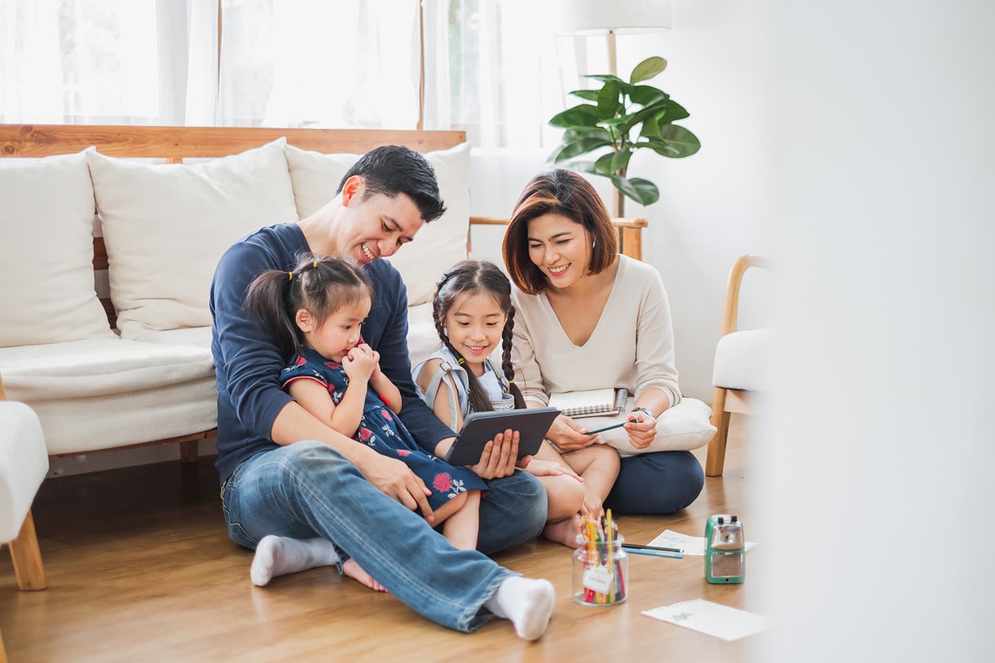 family spending time together