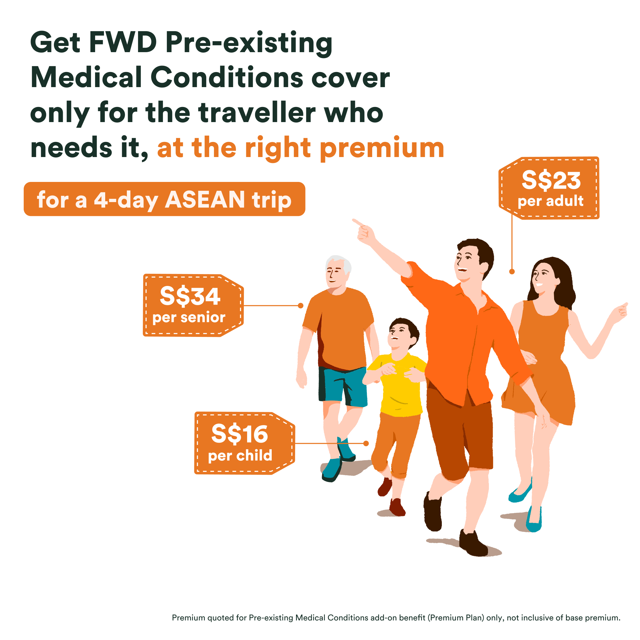 FWD Pre-existing Medical Conditions Cover age-banded pricing